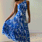 🧊2024 NEW - 49% OFF🔥Women's Printed Sleeveless Slant Shoulder Dresses