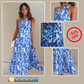 🧊2024 NEW - 49% OFF🔥Women's Printed Sleeveless Slant Shoulder Dresses