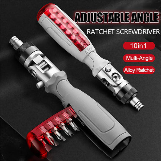 🎁Factory direct, limited time discount⏳10 in 1 Multi-Angle Ratchet Screwdriver