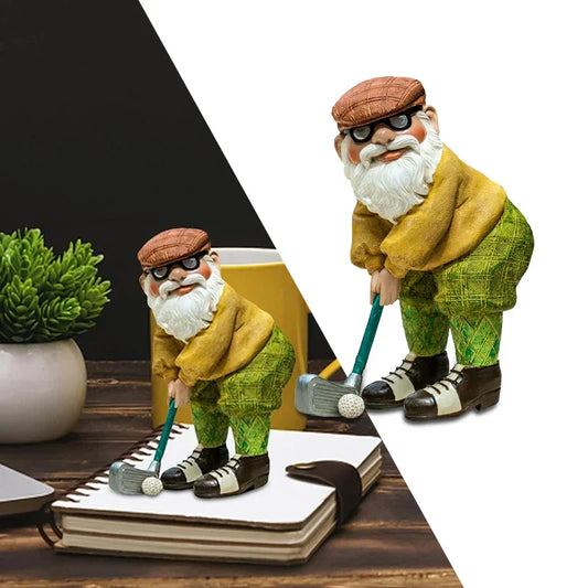 🔥BUY 2 GET 10% OFF💝Resin Golf Gnome Sculpture Dwarf Statues