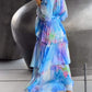 Stylish and elegant printed chiffon dress