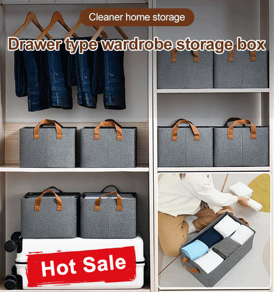 🔥50%OFF 🔥Foldable Closet Storage Box 【Electroplated Thickened Steel Frame】